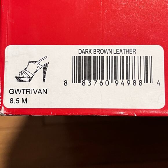 Guess Strappy Leather Platform Heels - Size 8.5M - Picture 9 of 9